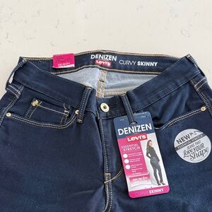 Denizen from Levi's Women's Curvy Skinny Jeans - Dark Blue